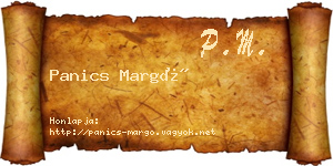 Panics Margó névjegykártya